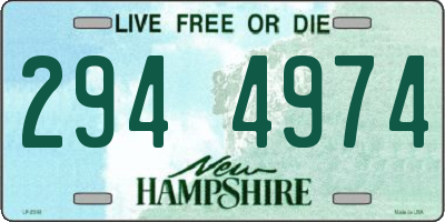 NH license plate 2944974