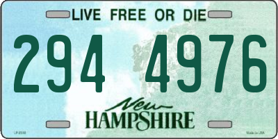 NH license plate 2944976