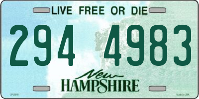 NH license plate 2944983