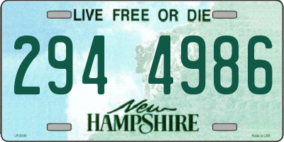 NH license plate 2944986