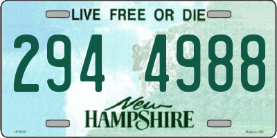 NH license plate 2944988
