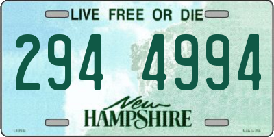 NH license plate 2944994