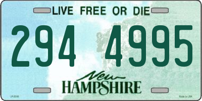 NH license plate 2944995