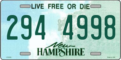 NH license plate 2944998