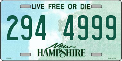 NH license plate 2944999