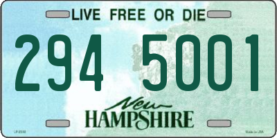 NH license plate 2945001