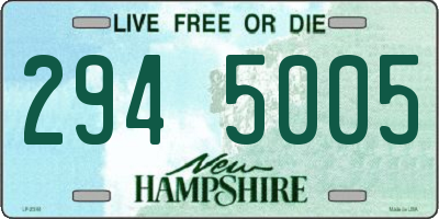 NH license plate 2945005