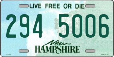NH license plate 2945006