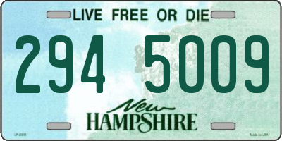 NH license plate 2945009