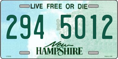 NH license plate 2945012
