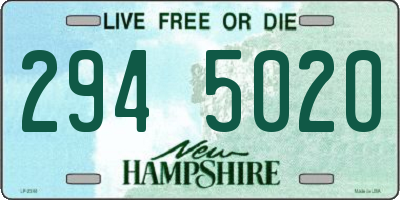 NH license plate 2945020