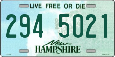 NH license plate 2945021