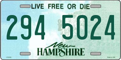 NH license plate 2945024