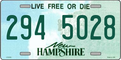 NH license plate 2945028