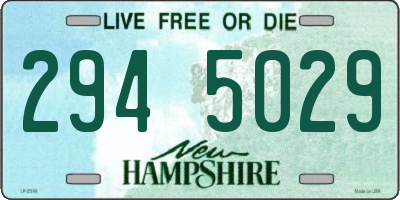NH license plate 2945029