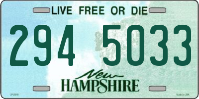 NH license plate 2945033