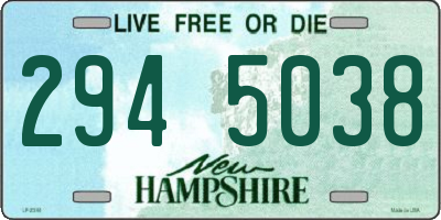 NH license plate 2945038