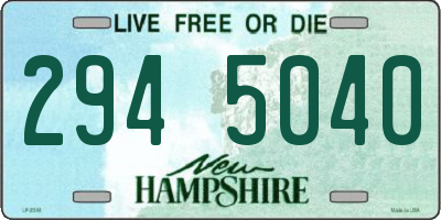NH license plate 2945040