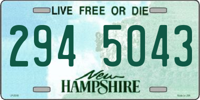NH license plate 2945043