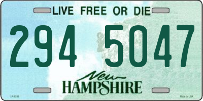NH license plate 2945047