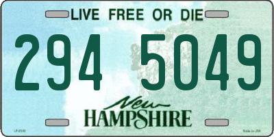 NH license plate 2945049