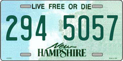 NH license plate 2945057