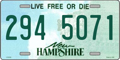 NH license plate 2945071