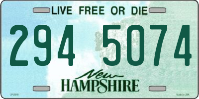 NH license plate 2945074