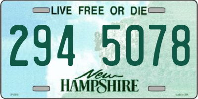 NH license plate 2945078