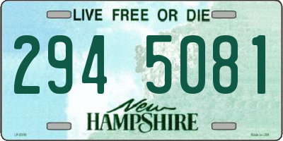 NH license plate 2945081