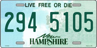 NH license plate 2945105