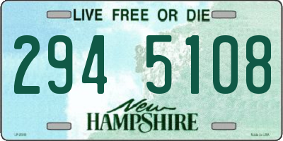 NH license plate 2945108