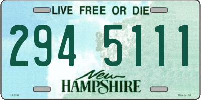 NH license plate 2945111