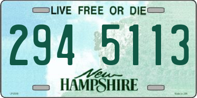NH license plate 2945113