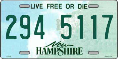NH license plate 2945117