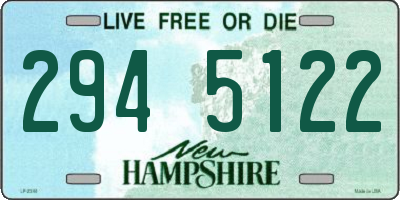 NH license plate 2945122