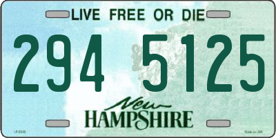 NH license plate 2945125
