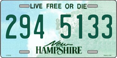 NH license plate 2945133