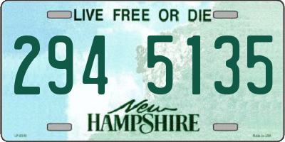 NH license plate 2945135
