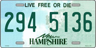 NH license plate 2945136