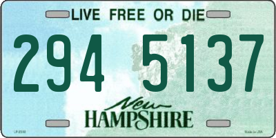 NH license plate 2945137