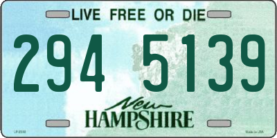 NH license plate 2945139