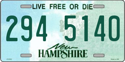 NH license plate 2945140