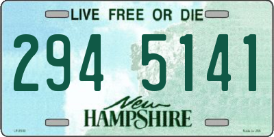 NH license plate 2945141