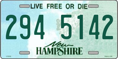 NH license plate 2945142