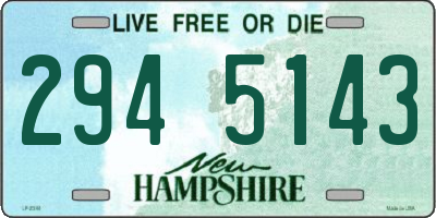 NH license plate 2945143