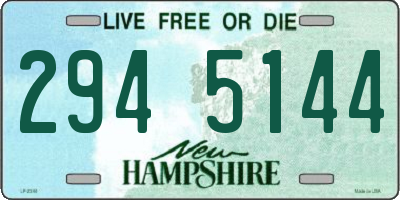 NH license plate 2945144