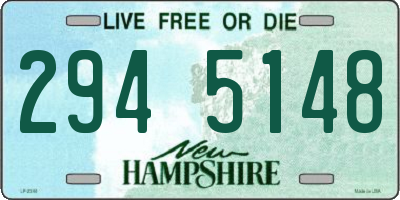 NH license plate 2945148