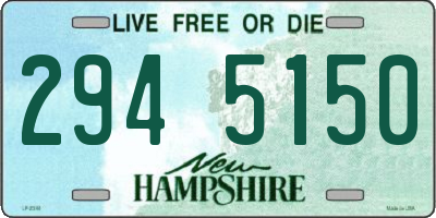 NH license plate 2945150