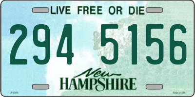 NH license plate 2945156